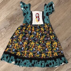 Colorful Ruffled Dress with Character Print